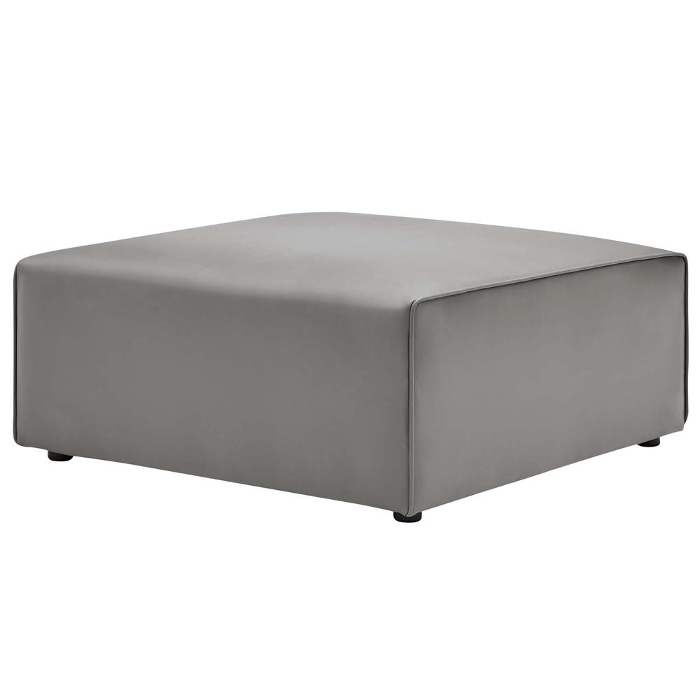Mingle Vegan Leather Sofa and Ottoman Set - Gray EEI-4790-GRY. Picture 10