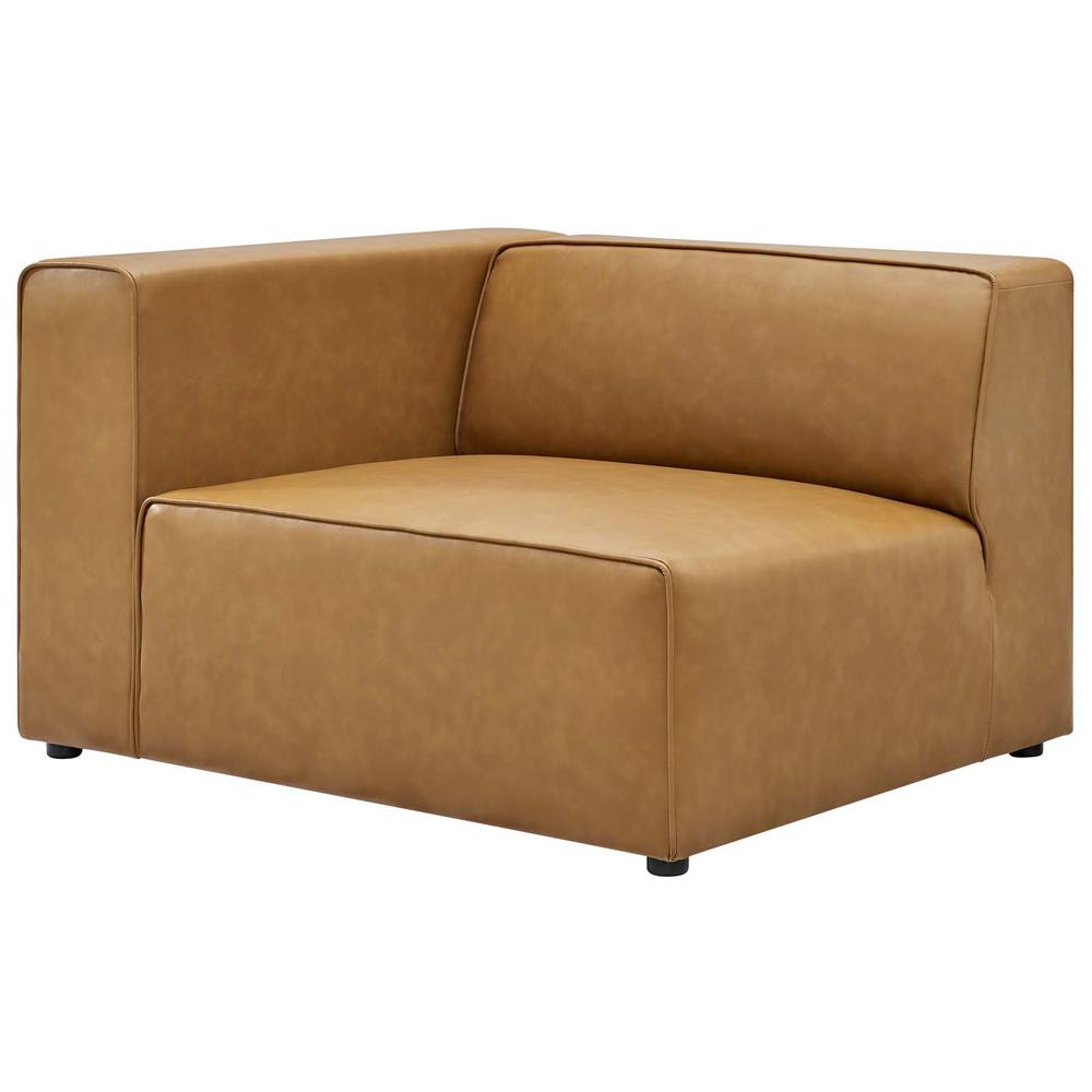 Mingle Vegan Leather Sofa and Ottoman Set - Tan EEI-4790-TAN. Picture 3