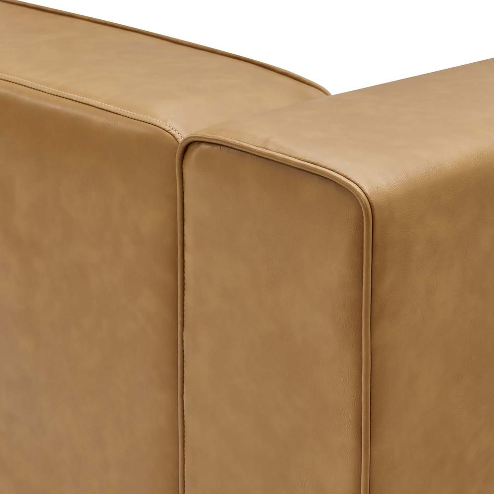 Mingle Vegan Leather Sofa and Ottoman Set - Tan EEI-4790-TAN. Picture 6