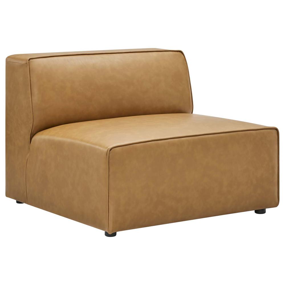 Mingle Vegan Leather Sofa and Ottoman Set - Tan EEI-4790-TAN. Picture 7