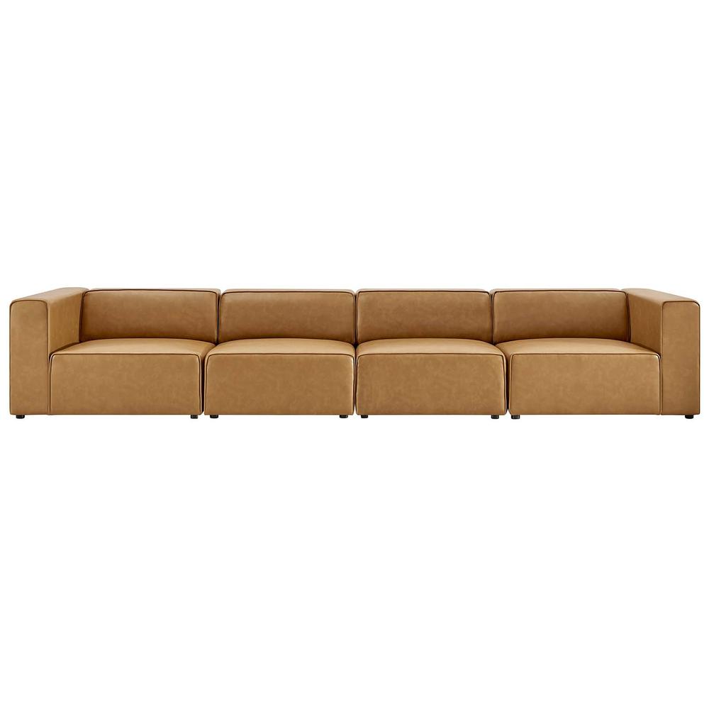 Mingle Vegan Leather 4-Piece Sectional Sofa. Picture 2