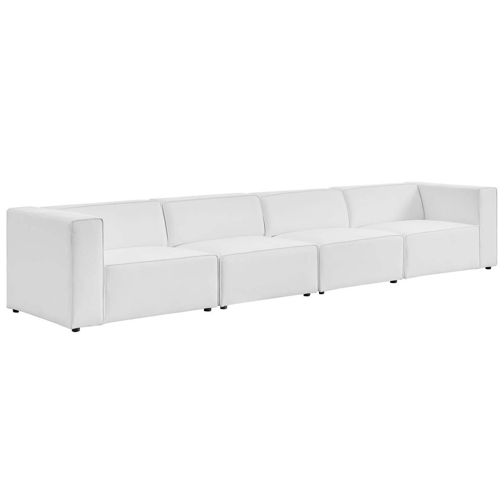 Mingle Vegan Leather 4-Piece Sectional Sofa. Picture 1