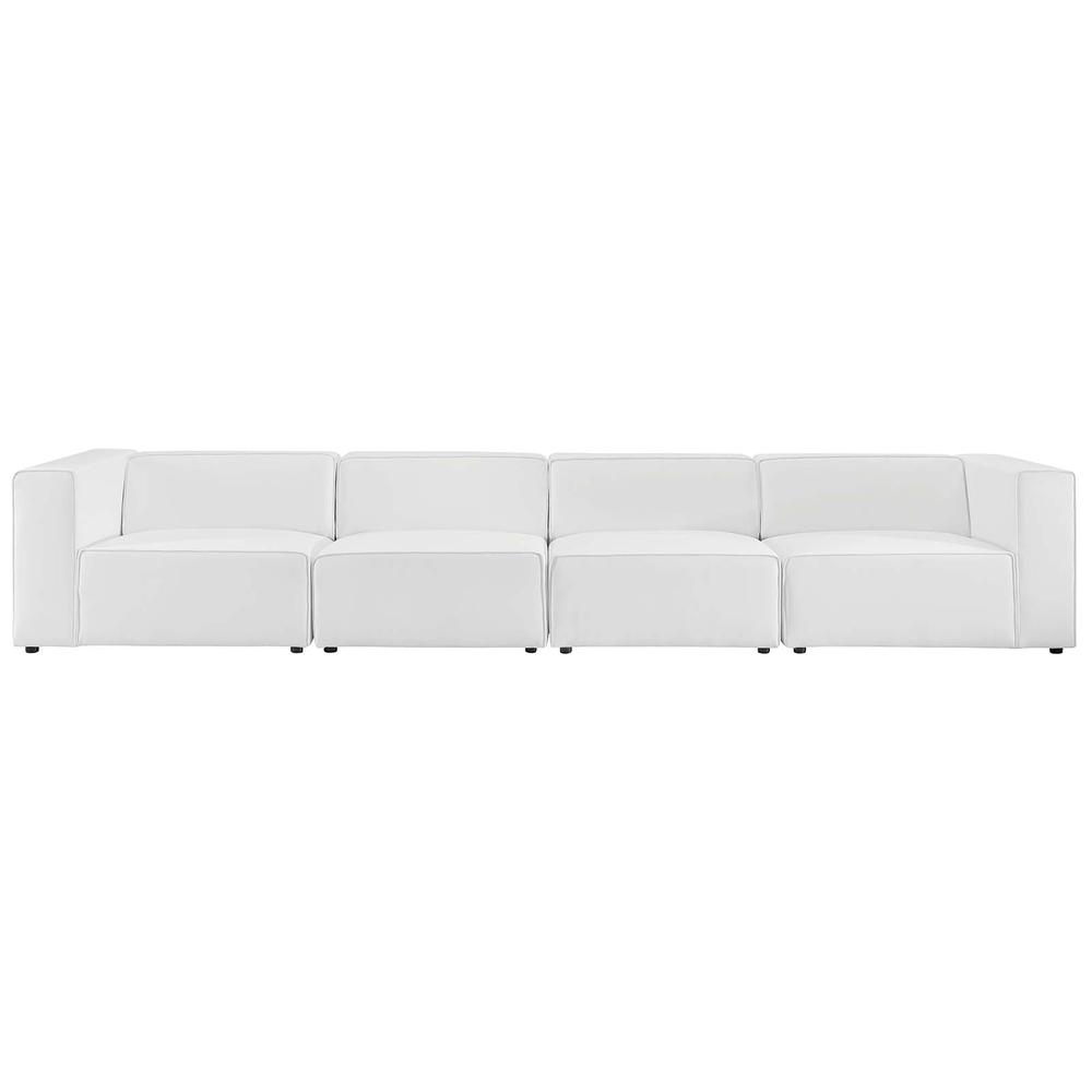 Mingle Vegan Leather 4-Piece Sectional Sofa. Picture 2