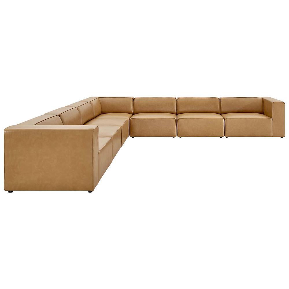 Mingle Vegan Leather 7-Piece Sectional Sofa - Tan EEI-4798-TAN. Picture 2