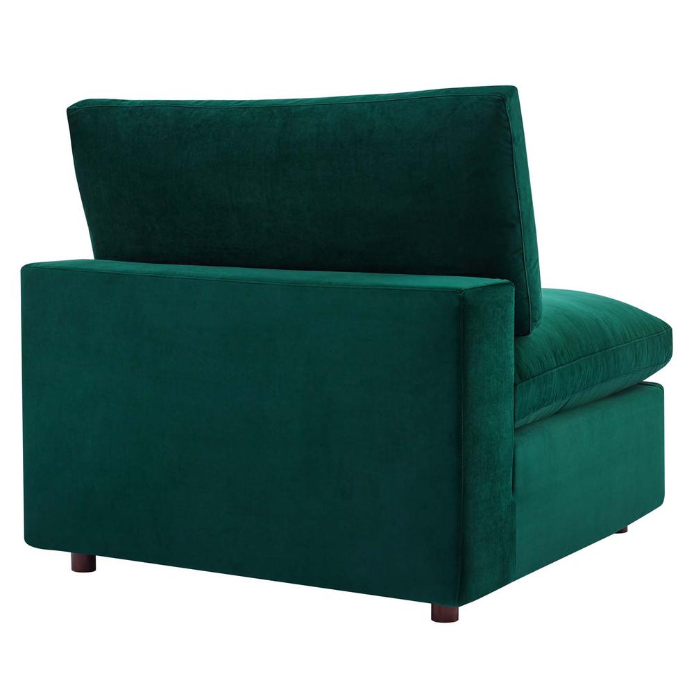 Commix Down Filled Overstuffed Performance Velvet 3-Seater Sofa - Green EEI-4817-GRN. Picture 8