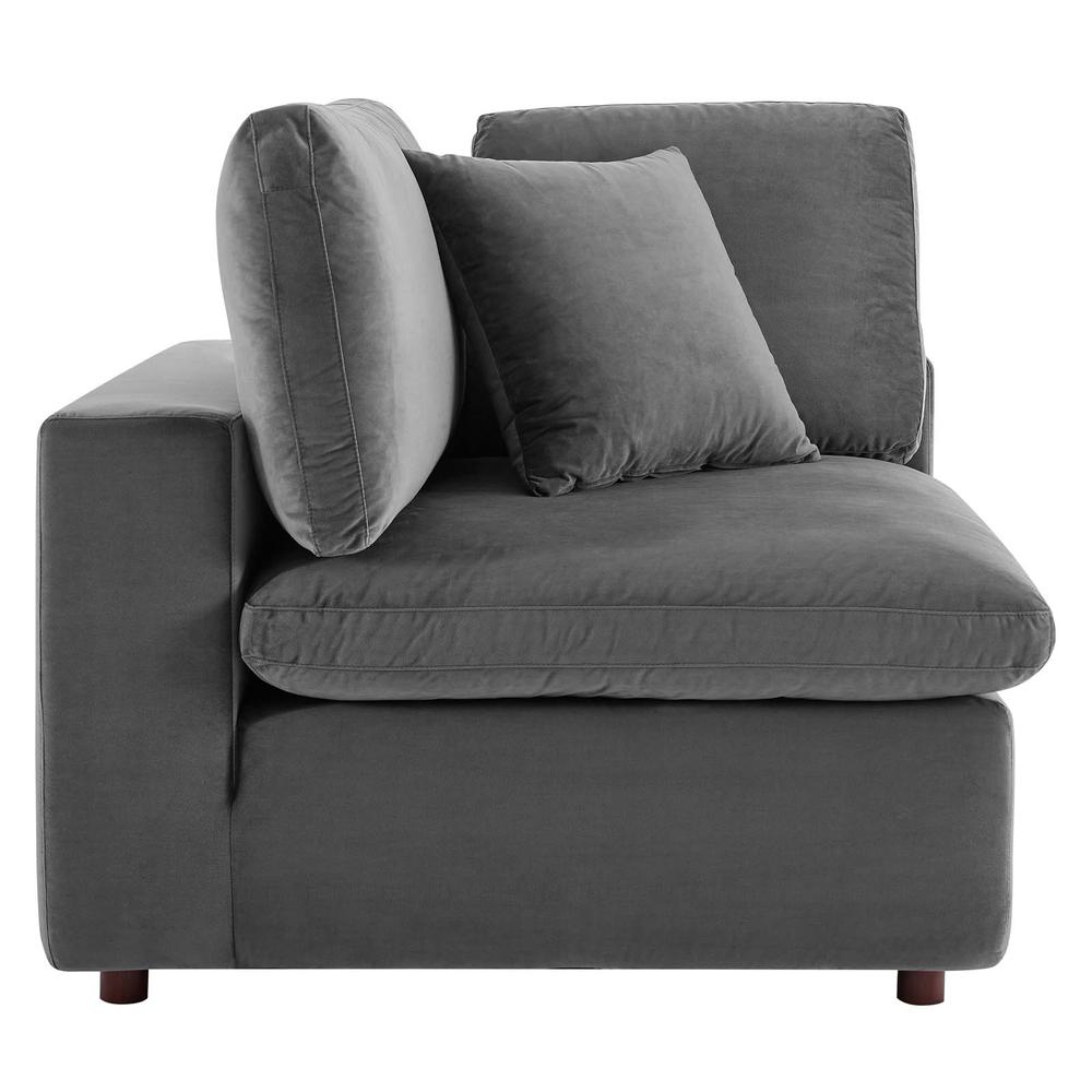 Commix Down Filled Overstuffed Performance Velvet 3-Seater Sofa. Picture 5