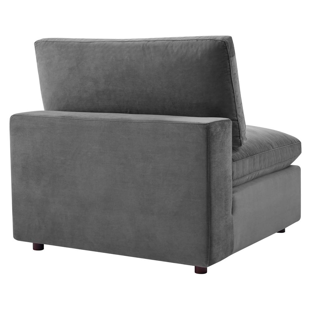 Commix Down Filled Overstuffed Performance Velvet 4-Seater Sofa. Picture 8