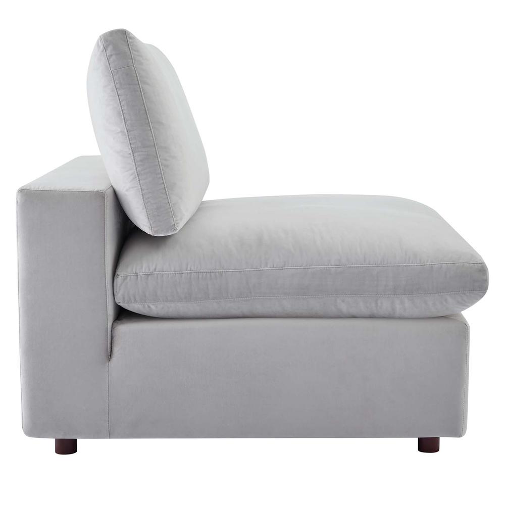 Commix Down Filled Overstuffed Performance Velvet 4-Seater Sofa. Picture 7