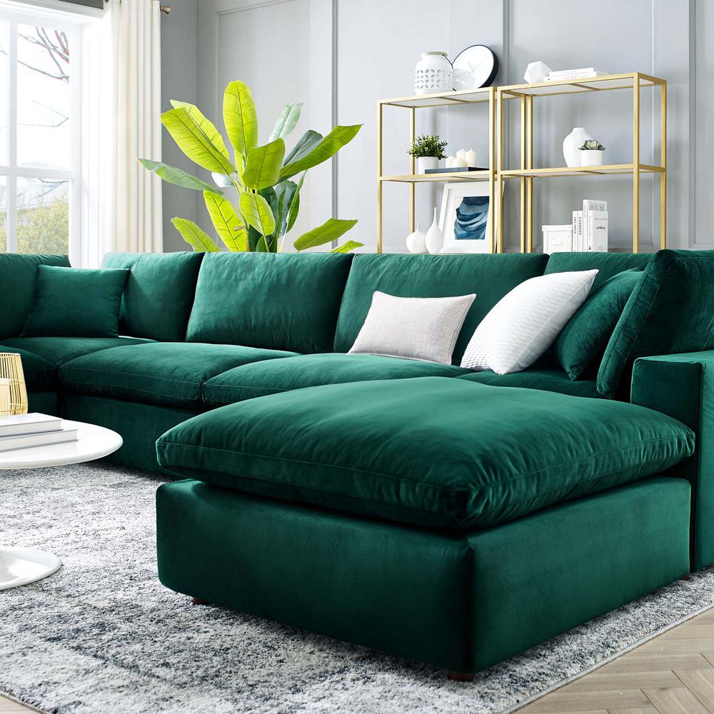Commix Down Filled Overstuffed Performance Velvet 7-Piece Sectional Sofa. Picture 12
