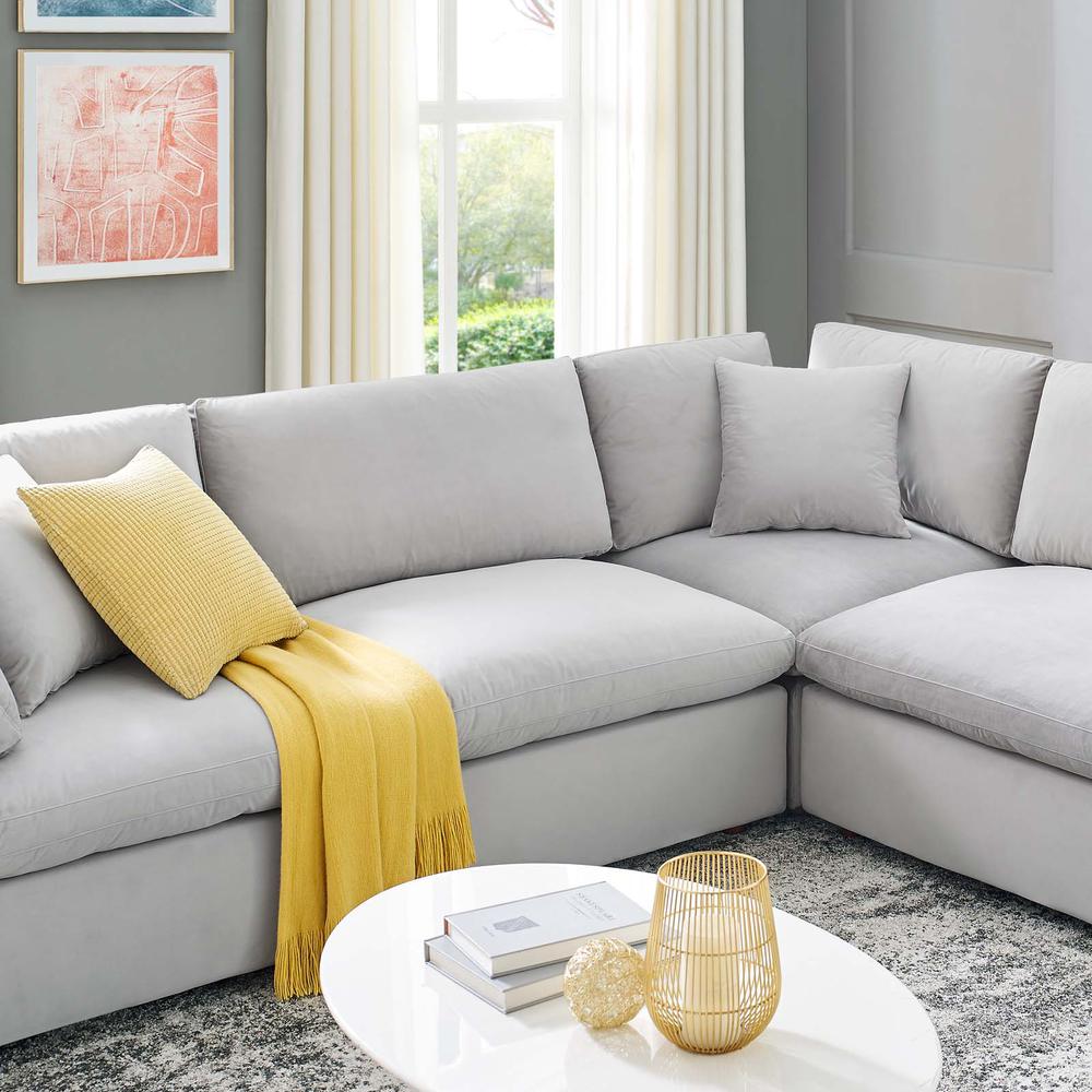 Commix Down Filled Overstuffed Performance Velvet 8-Piece Sectional Sofa. Picture 9