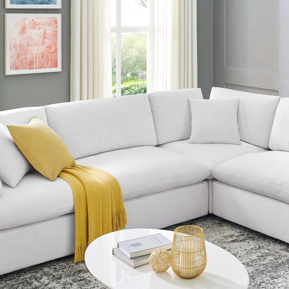 Commix Down Filled Overstuffed Performance Velvet 8-Piece Sectional Sofa. Picture 9