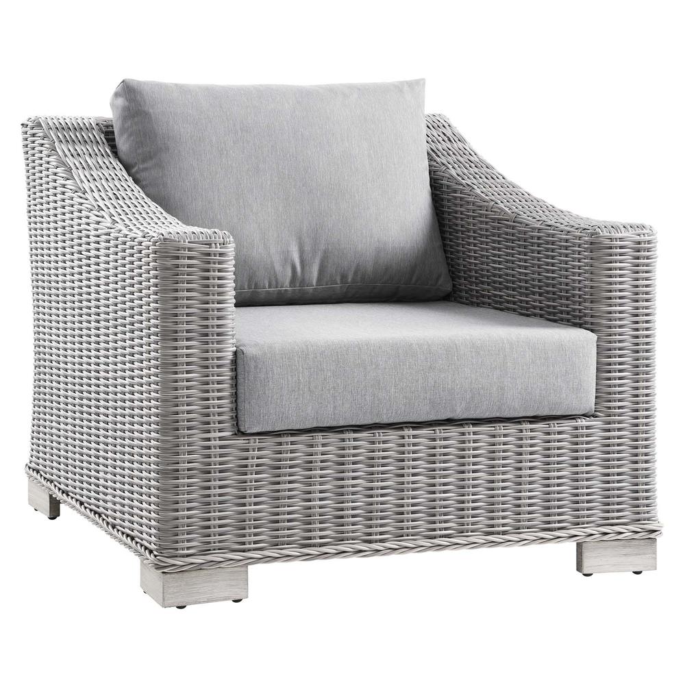 Conway Outdoor Patio Wicker Rattan Armchair. Picture 1