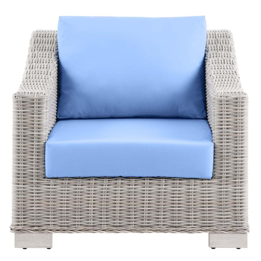 Conway Outdoor Patio Wicker Rattan Armchair. Picture 5