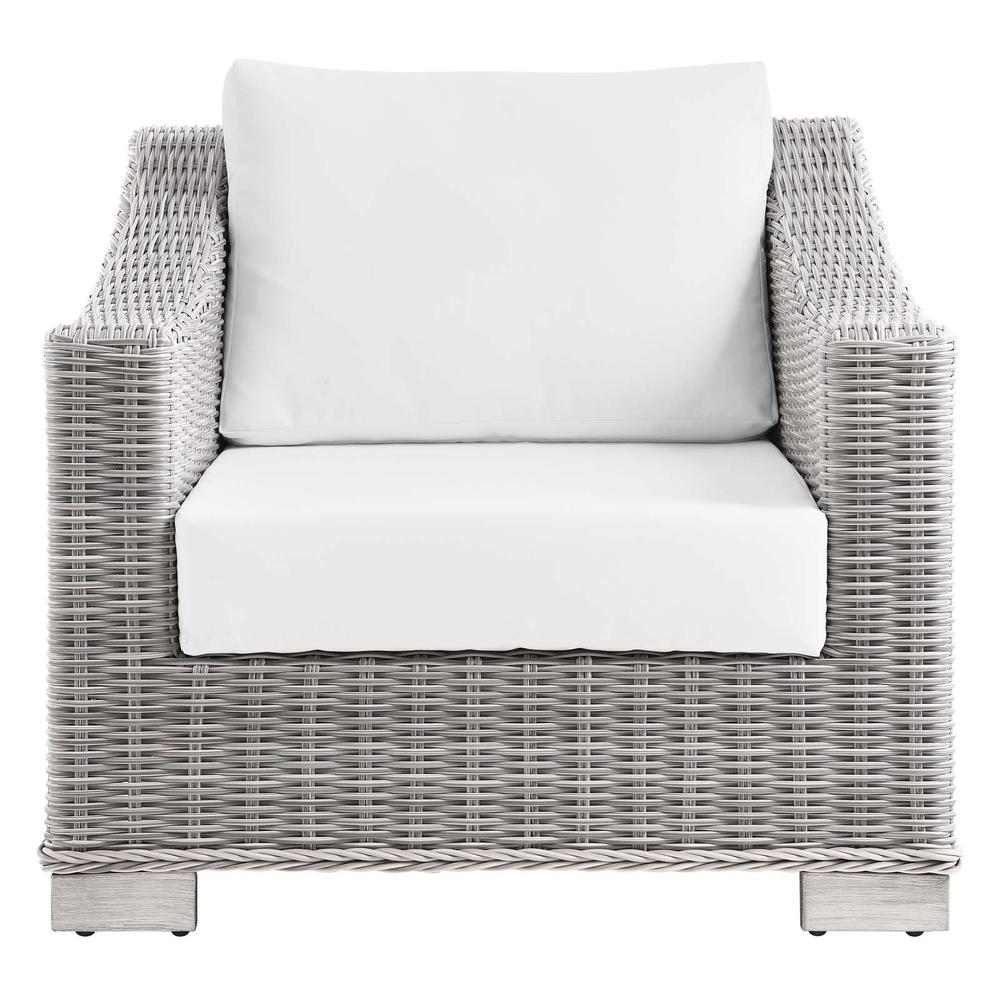 Conway Outdoor Patio Wicker Rattan Armchair. Picture 5