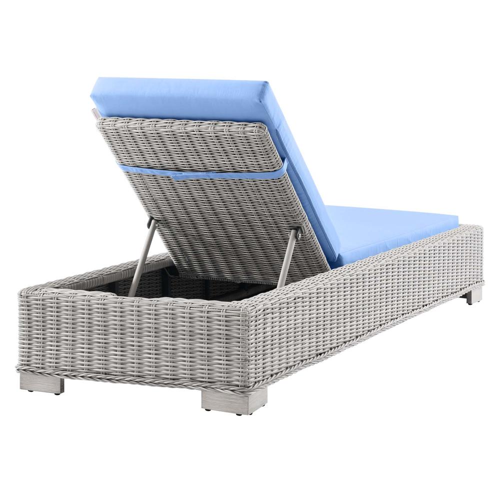 Conway Outdoor Patio Wicker Rattan Chaise Lounge. Picture 4