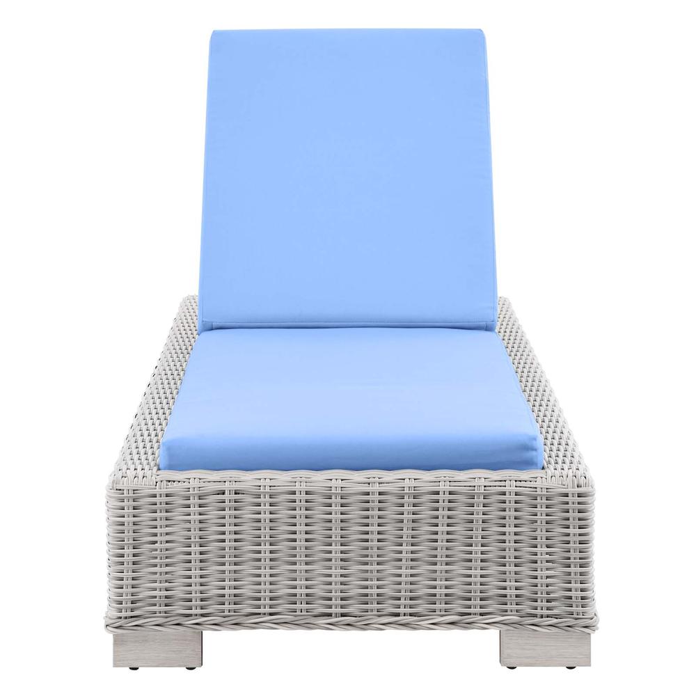 Conway Outdoor Patio Wicker Rattan Chaise Lounge. Picture 6