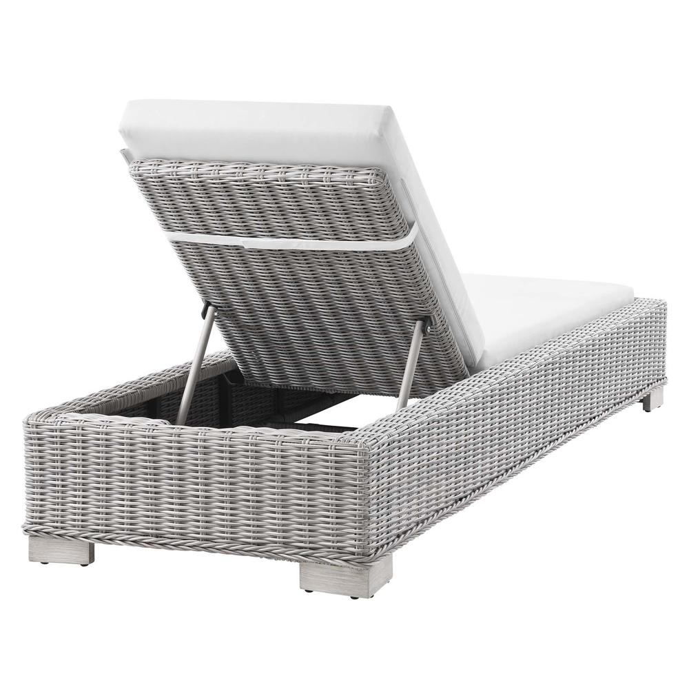 Conway Outdoor Patio Wicker Rattan Chaise Lounge. Picture 4