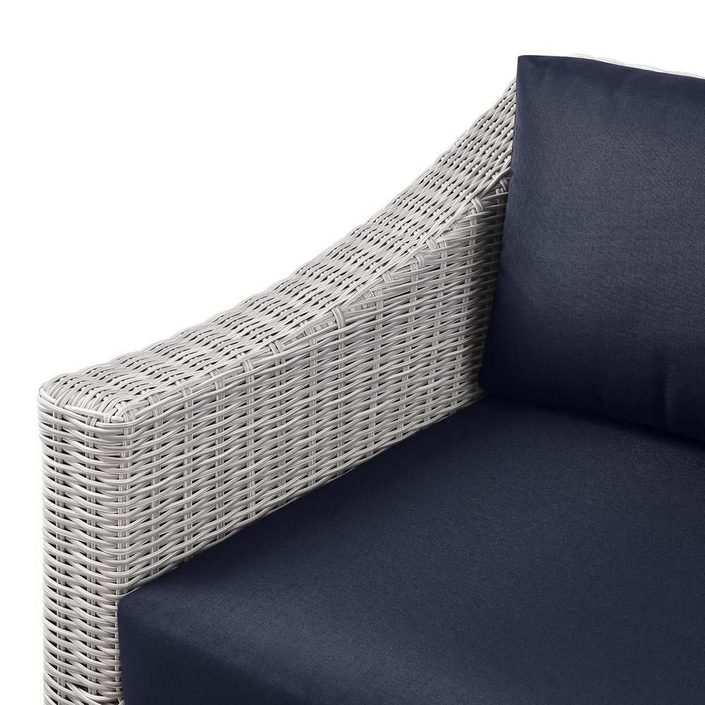 Conway Outdoor Patio Wicker Rattan Left-Arm Chair. Picture 5