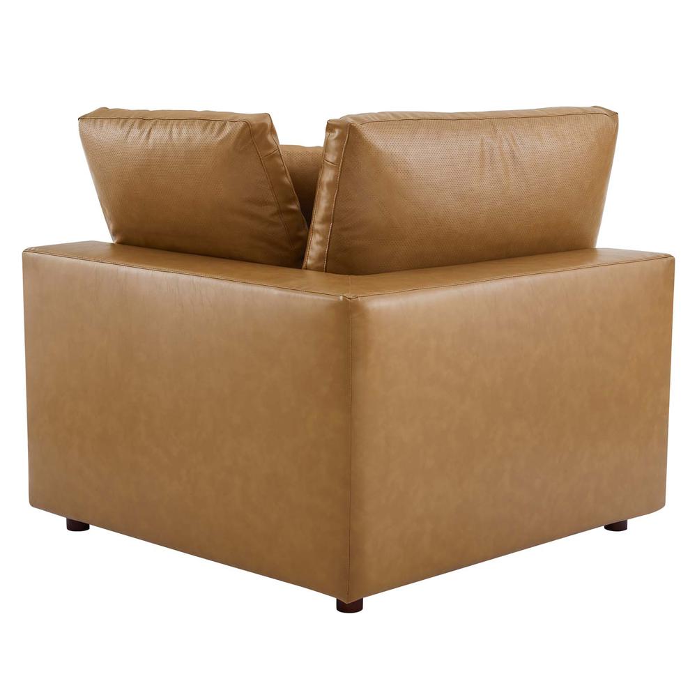 Commix Down Filled Overstuffed Vegan Leather 3-Seater Sofa - Tan EEI-4914-TAN. Picture 7