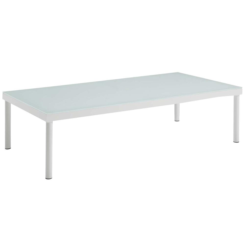 Harmony 5-Piece  Sunbrella® Outdoor Patio Aluminum Furniture Set - White Navy EEI-4924-WHI-NAV-SET. Picture 10