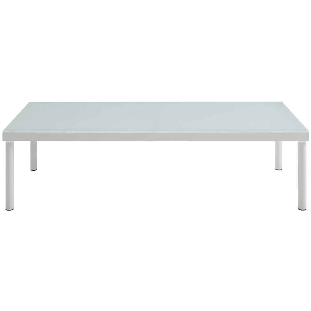 Harmony 5-Piece  Sunbrella® Outdoor Patio Aluminum Furniture Set - White Navy EEI-4924-WHI-NAV-SET. Picture 11