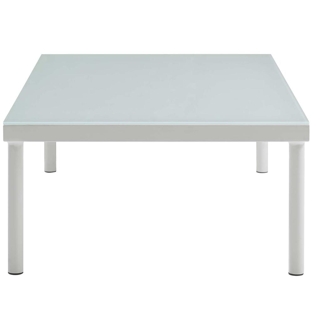 Harmony 5-Piece  Sunbrella® Outdoor Patio Aluminum Furniture Set - White Navy EEI-4924-WHI-NAV-SET. Picture 12
