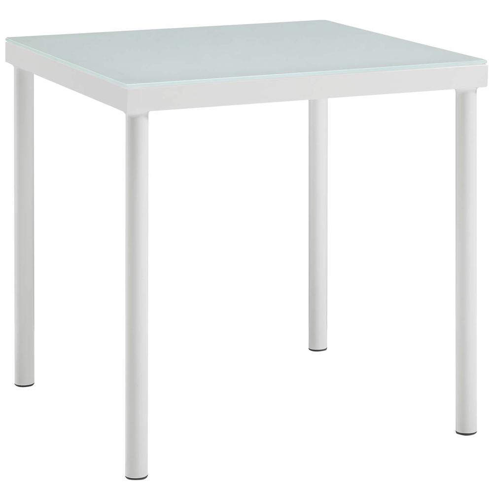 Harmony 5-Piece  Sunbrella® Outdoor Patio Aluminum Furniture Set - White Navy EEI-4924-WHI-NAV-SET. Picture 8