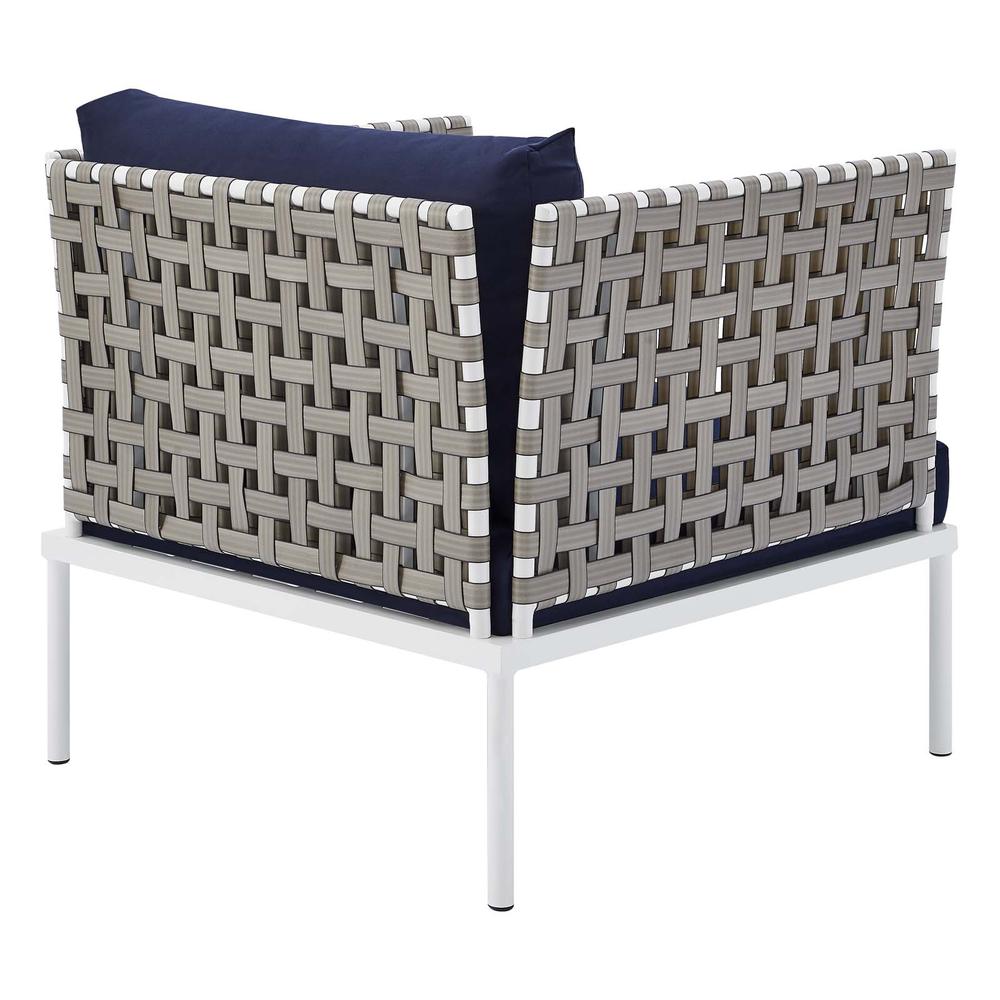 10-Piece  Sunbrella Basket Weave Outdoor Patio Aluminum Sectional Sofa Set. Picture 4