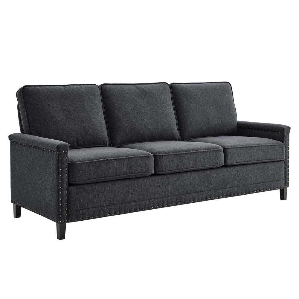 Ashton Upholstered Fabric Sofa - Charcoal EEI-4982-CHA. The main picture.