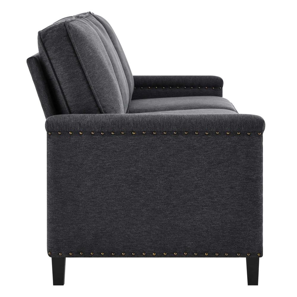 Ashton Upholstered Fabric Sofa - Charcoal EEI-4982-CHA. Picture 2