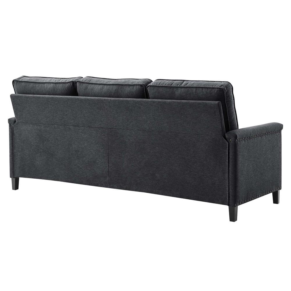 Ashton Upholstered Fabric Sofa - Charcoal EEI-4982-CHA. Picture 3