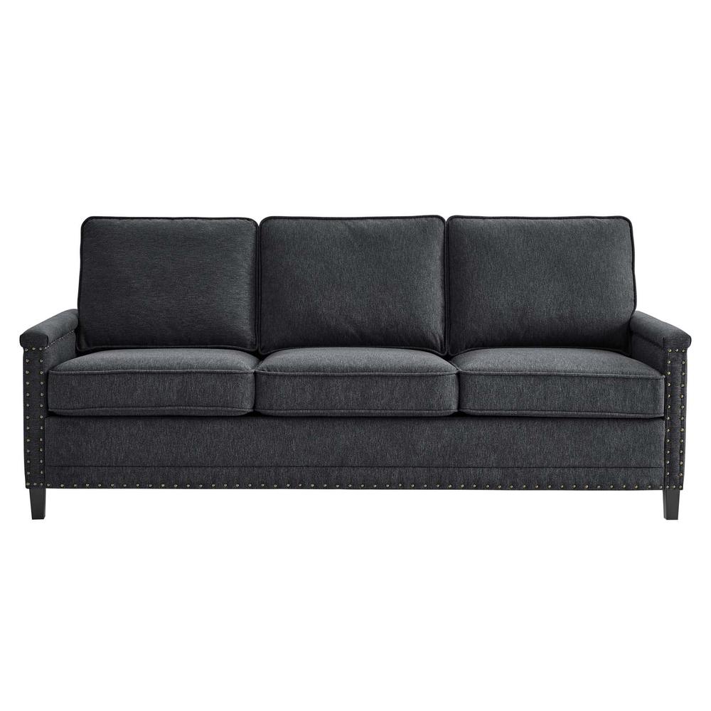 Ashton Upholstered Fabric Sofa - Charcoal EEI-4982-CHA. Picture 4