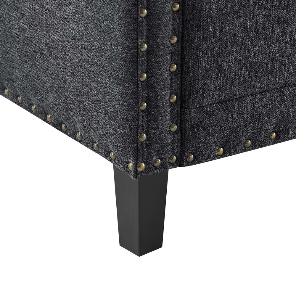 Ashton Upholstered Fabric Sofa - Charcoal EEI-4982-CHA. Picture 5