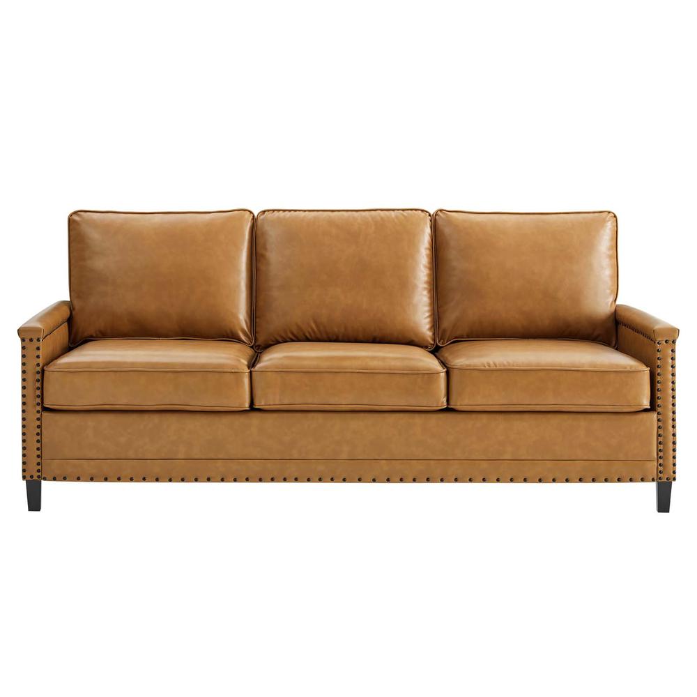 Ashton Vegan Leather Sofa. Picture 4