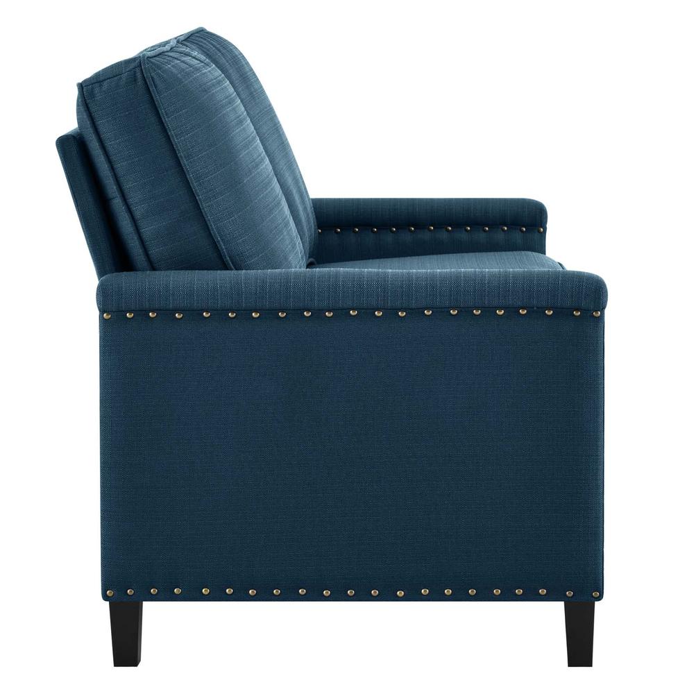 Ashton Upholstered Fabric Loveseat - Azure EEI-4985-AZU. Picture 2