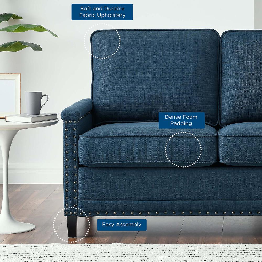 Ashton Upholstered Fabric Loveseat - Azure EEI-4985-AZU. Picture 6