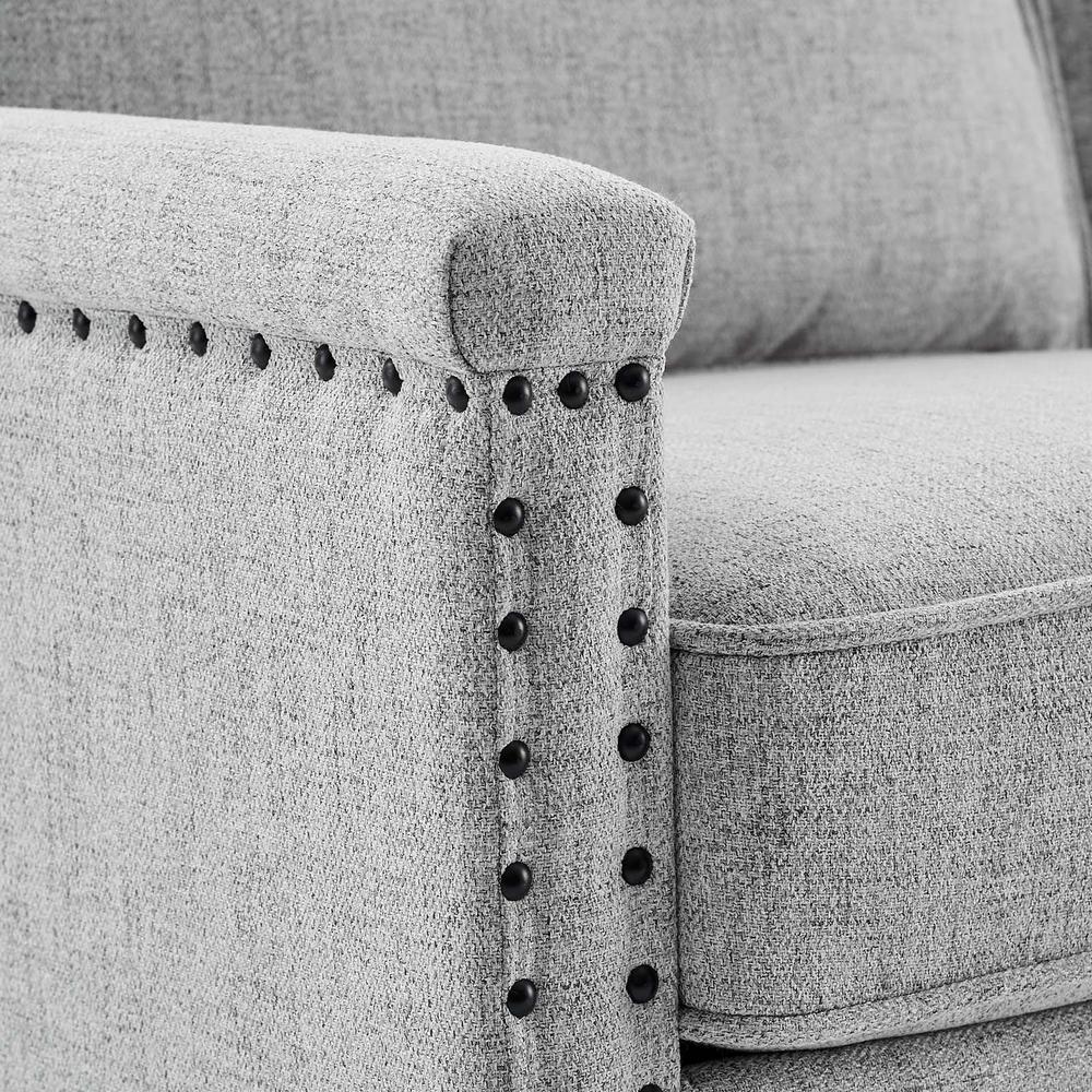 Ashton Upholstered Fabric Loveseat - Light Gray EEI-4985-LGR. Picture 5