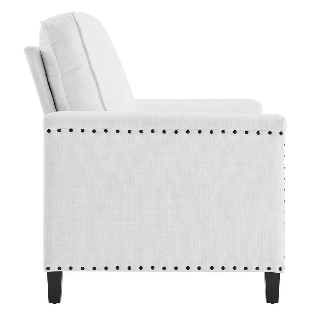 Ashton Upholstered Fabric Armchair - White EEI-4988-WHI. Picture 2