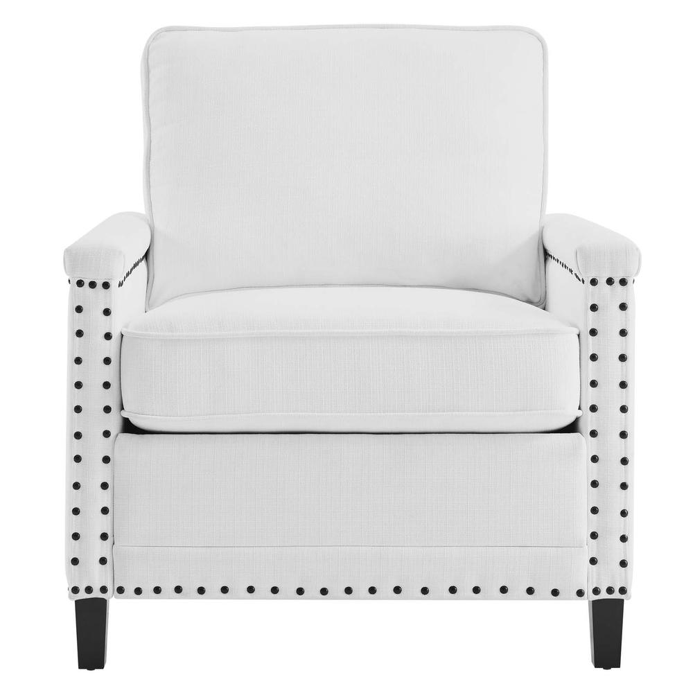 Ashton Upholstered Fabric Armchair - White EEI-4988-WHI. Picture 4
