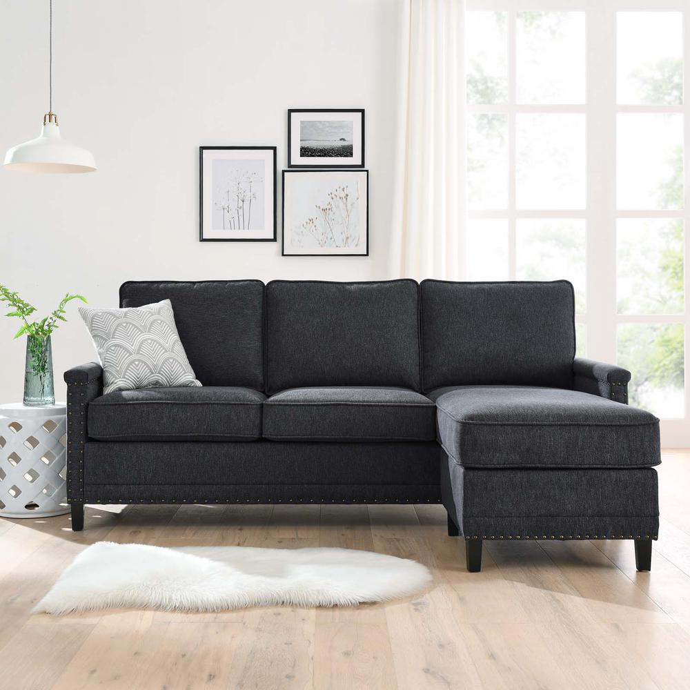 Ashton Upholstered Fabric Sectional Sofa. Picture 7