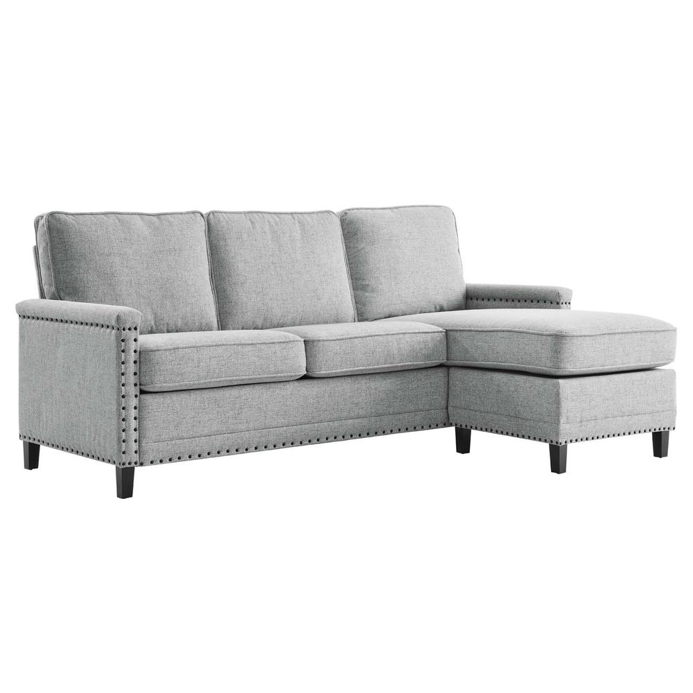 Ashton Upholstered Fabric Sectional Sofa - Light Gray EEI-4994-LGR. Picture 1
