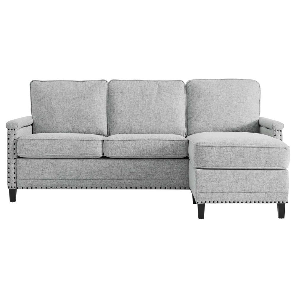 Ashton Upholstered Fabric Sectional Sofa - Light Gray EEI-4994-LGR. Picture 4