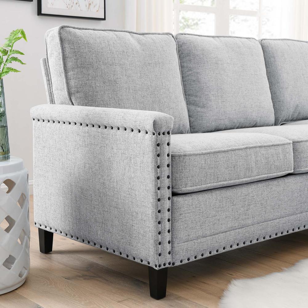 Ashton Upholstered Fabric Sectional Sofa - Light Gray EEI-4994-LGR. Picture 6
