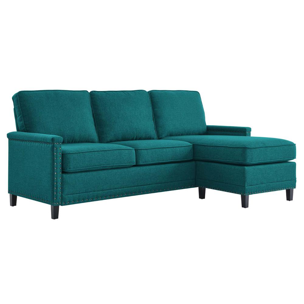 Ashton Upholstered Fabric Sectional Sofa - Teal EEI-4994-TEA. The main picture.