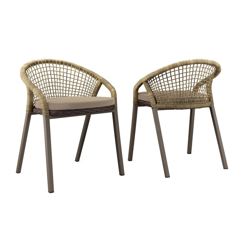 Meadow Outdoor Patio Dining Chairs Set of 2. Picture 1