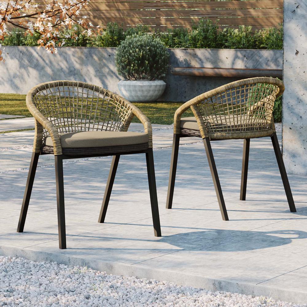Meadow Outdoor Patio Dining Chairs Set of 2. Picture 8