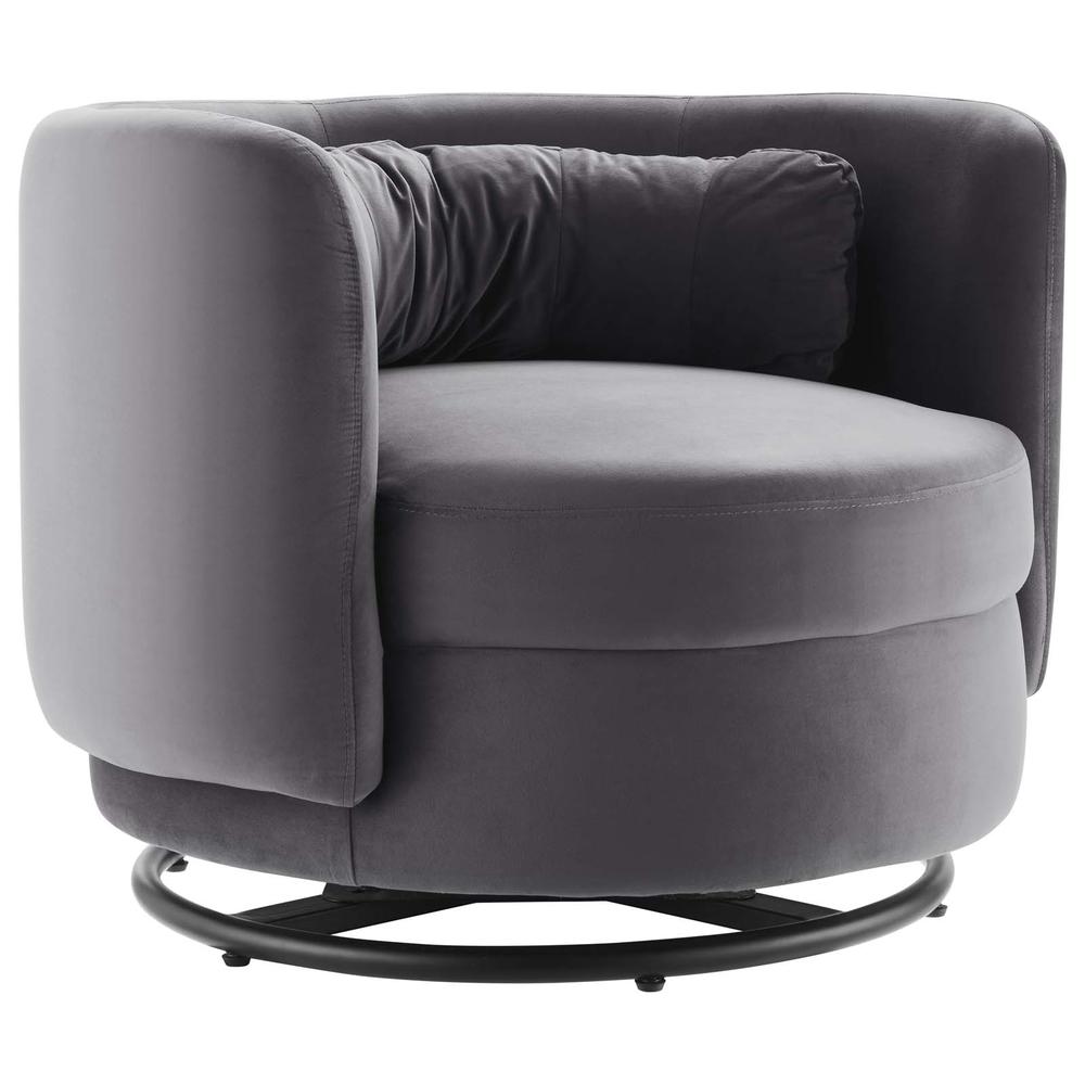Relish Performance Velvet Swivel Chair. Picture 1