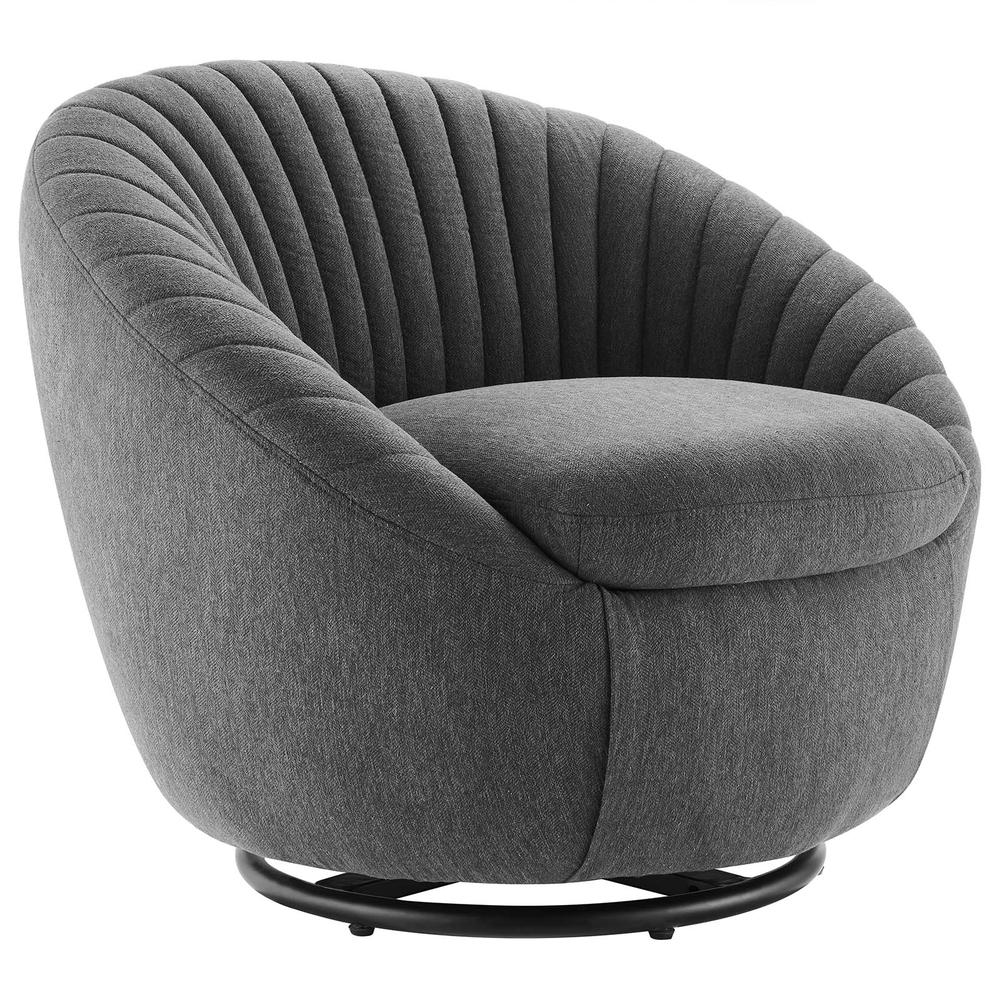 Whirr Tufted Fabric Swivel Chair. Picture 1