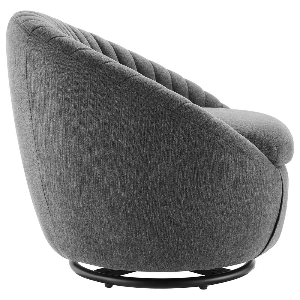 Whirr Tufted Fabric Swivel Chair. Picture 2