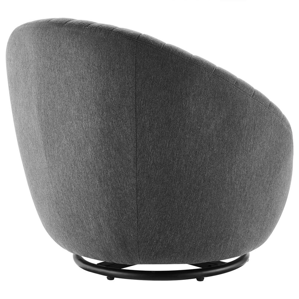 Whirr Tufted Fabric Swivel Chair. Picture 3